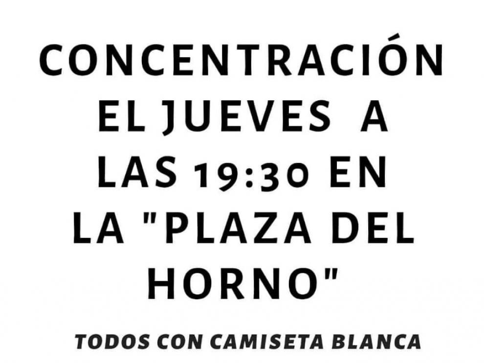 Mensaje que los caspolinos están promoviendo para apoyar a la familia del menor atacado con ácido.