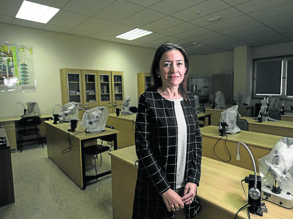 Laia Alegret, este miércoles, en el edificio de Ciencias Geológicas.
