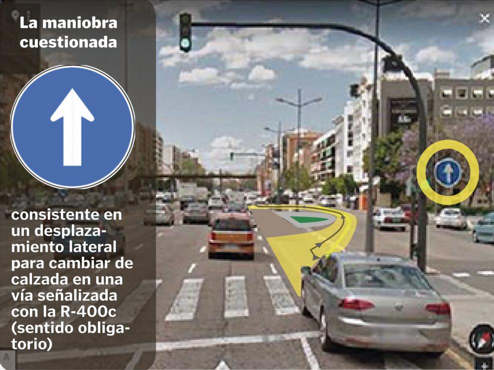 Maniobra prohibida por la DGT