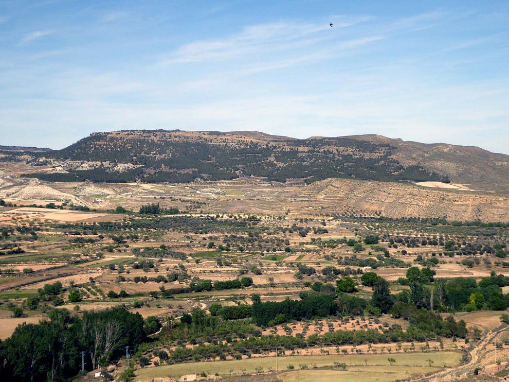 Panorámica del monte Escoz, cerca de Alacón.