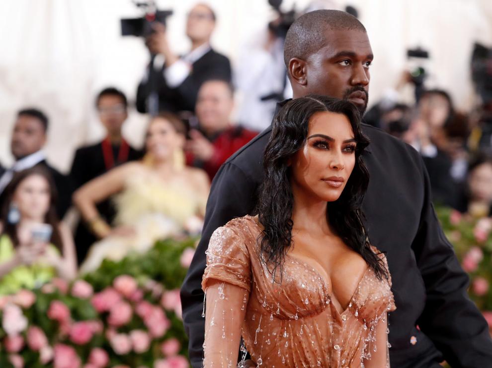Kim Kardashian y Kanye West durante la pasada gala MET 2019.