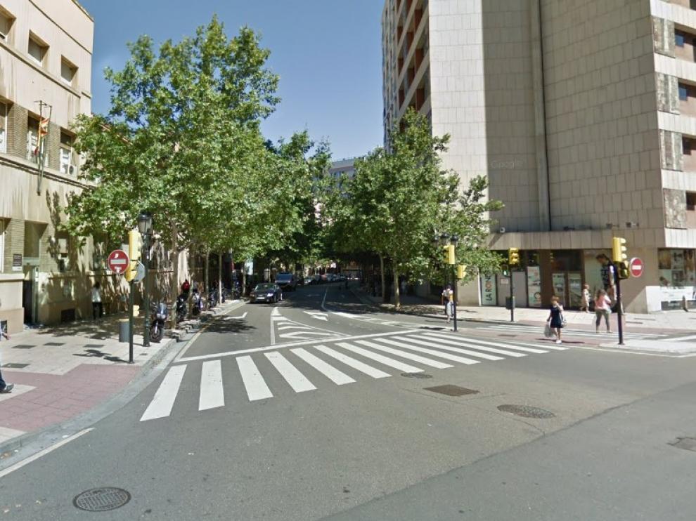 Intersección de César Augusto con Ramón y Cajal, lugar del suceso.