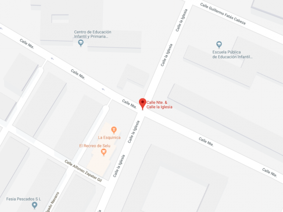 El accidente ocurrió en la confluencia de las calles La iglesia y Norte
