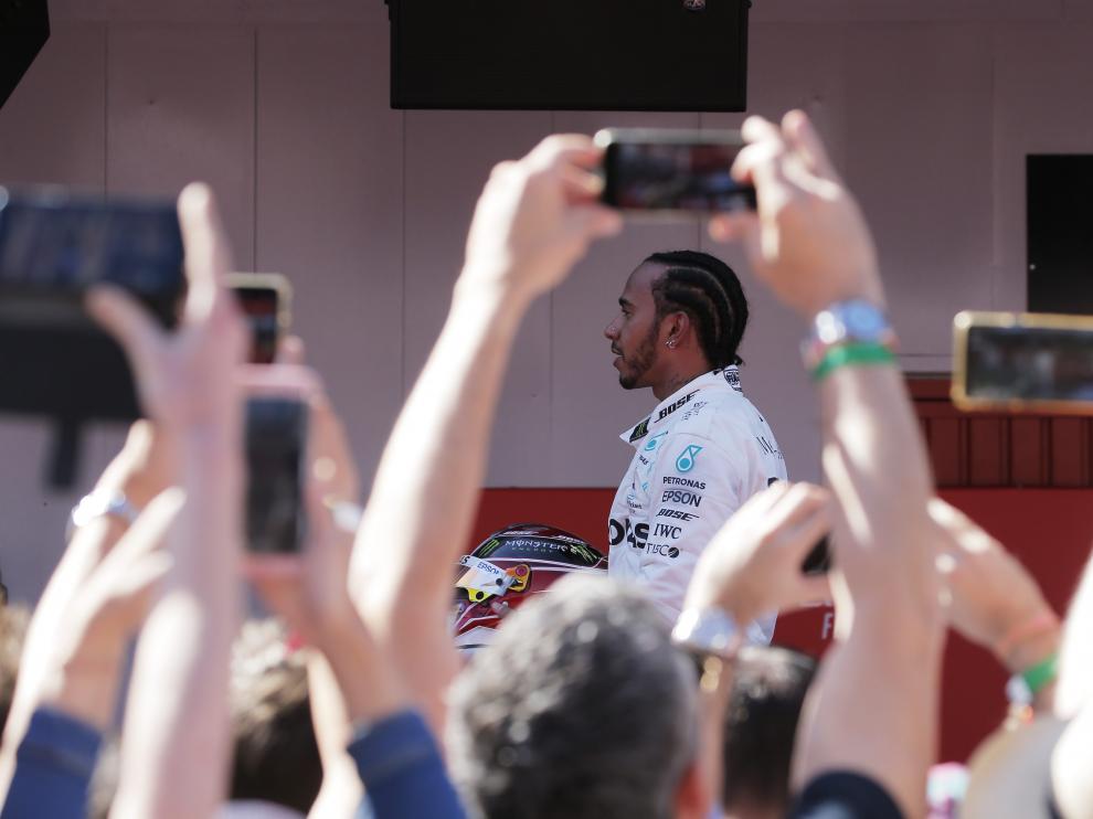 Lewis Hamilton, en Montmeló.
