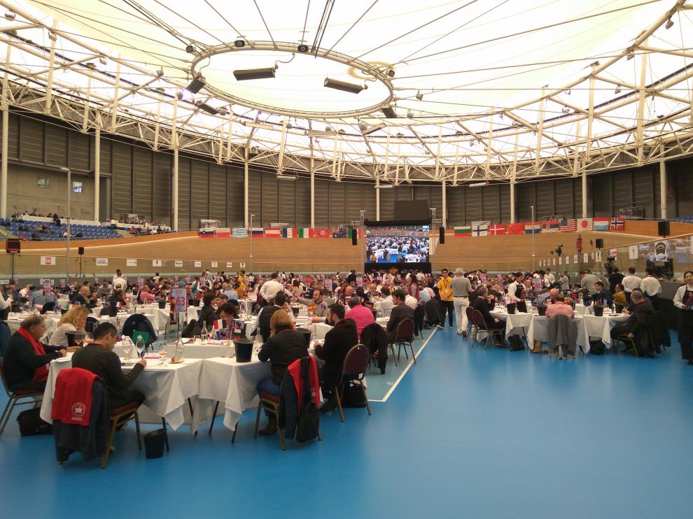 El jurado del Concurso Mundial de Bruselas, en Aigle (Suiza).