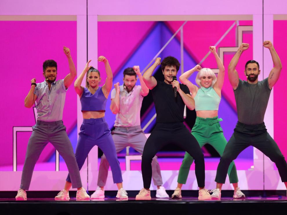 Ensayos de vestimenta para el festival de Eurovisión.