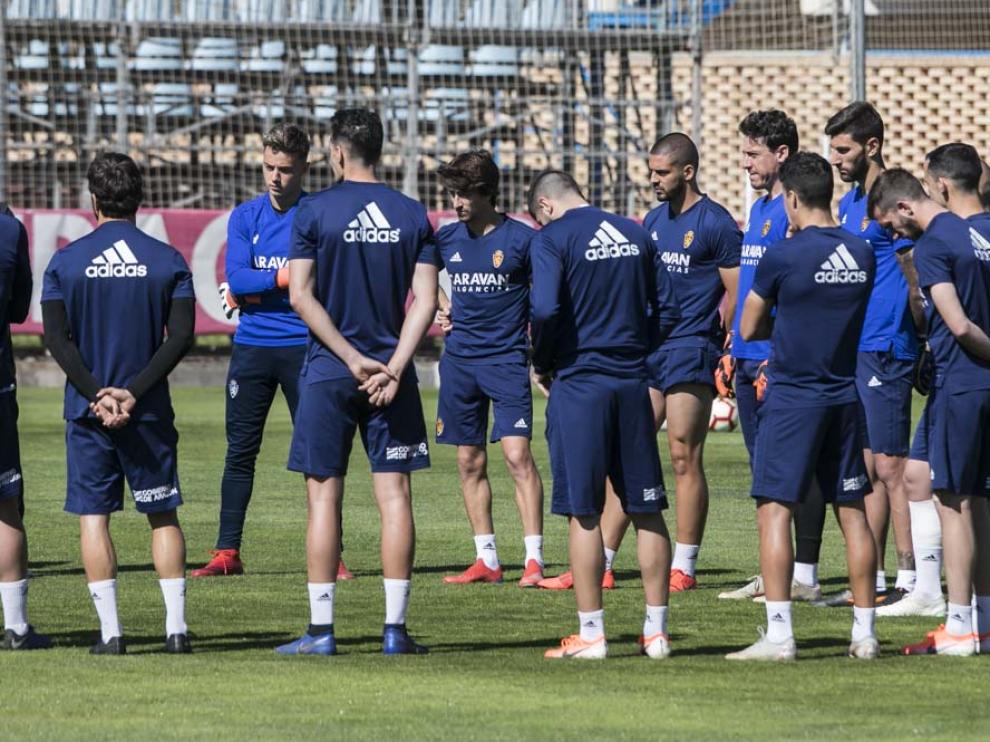 El Real Zaragoza ha entrenado en la ciudad deportiva