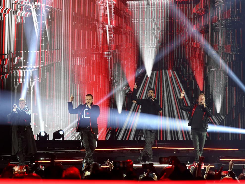 GRAF547. MADRID, 13/05/2019.- El quinteto estadounidense Backstreet Boys durante el concierto que ofrecen esta noche en el Palacio de los Deportes de la Comunidad de Madrid, dentro de su gira DNA World Tour .EFE/Kiko Huesca Concierto de los BACKSTREET BOYS en Madrid