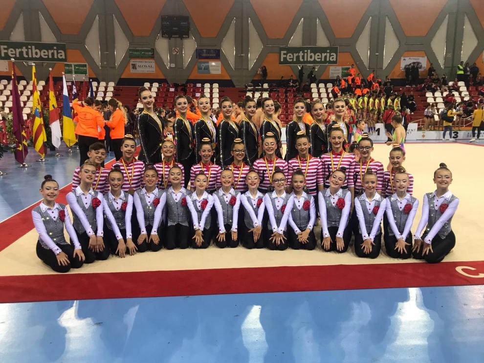 La representación altoaragonesa en el pasado Campeonato de España.