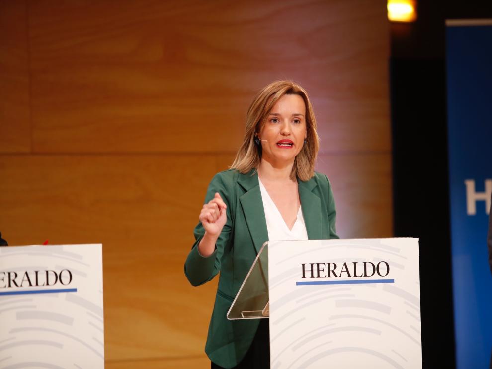 Pilar Alegría, candidata del PSOE al Ayuntamiento de Zaragoza.