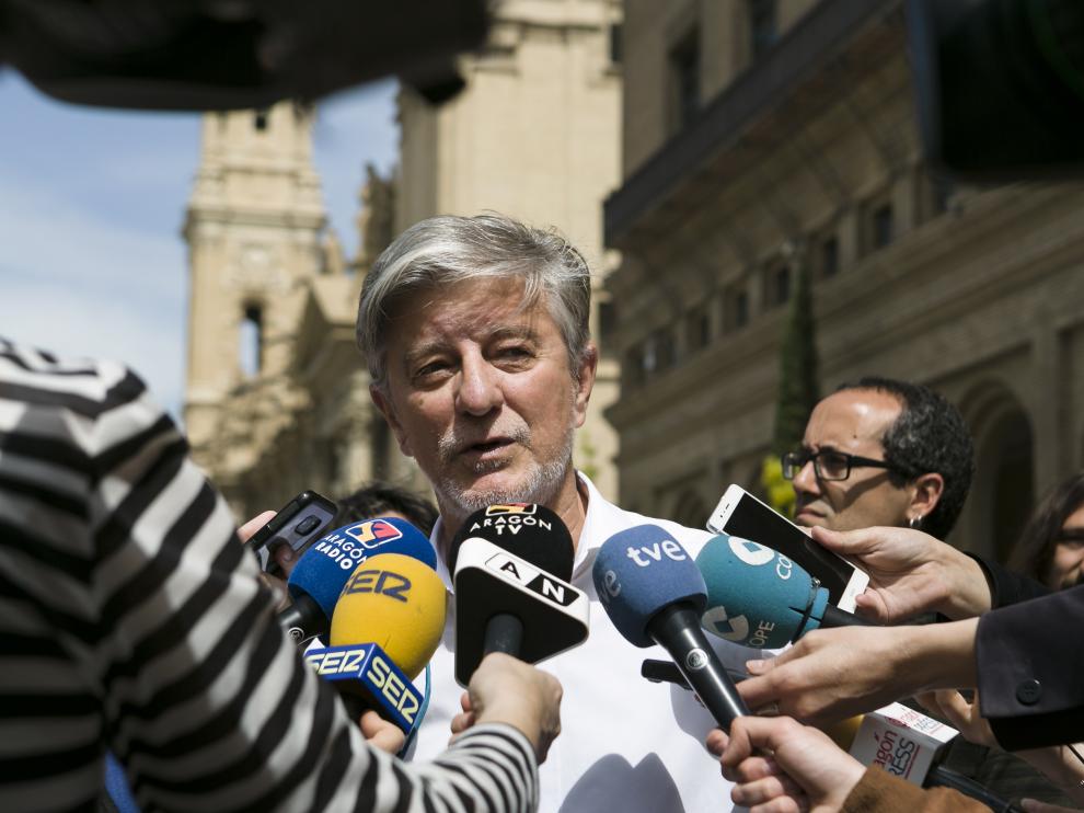 Pedro Santisteve en un acto electoral esta semana.