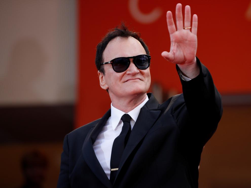 Quentin Tarantino en la alfombra roja de Cannes.