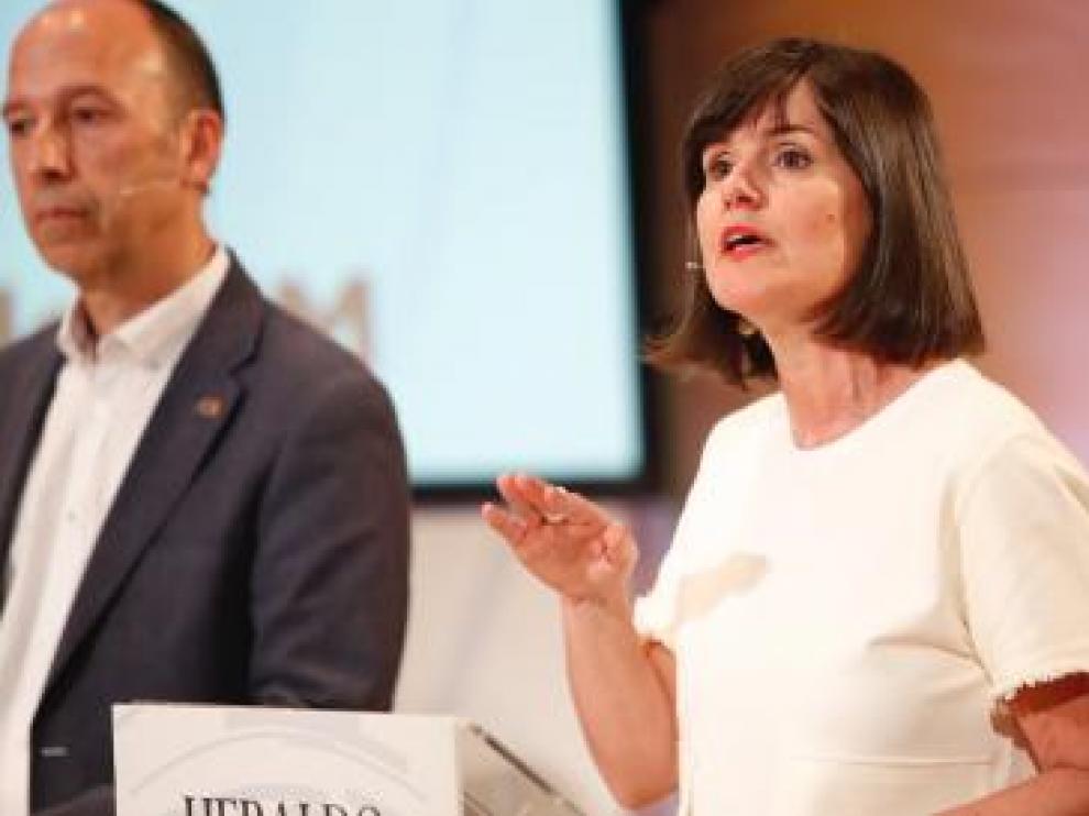 Elena Allué en el debate organizado por HERALDO