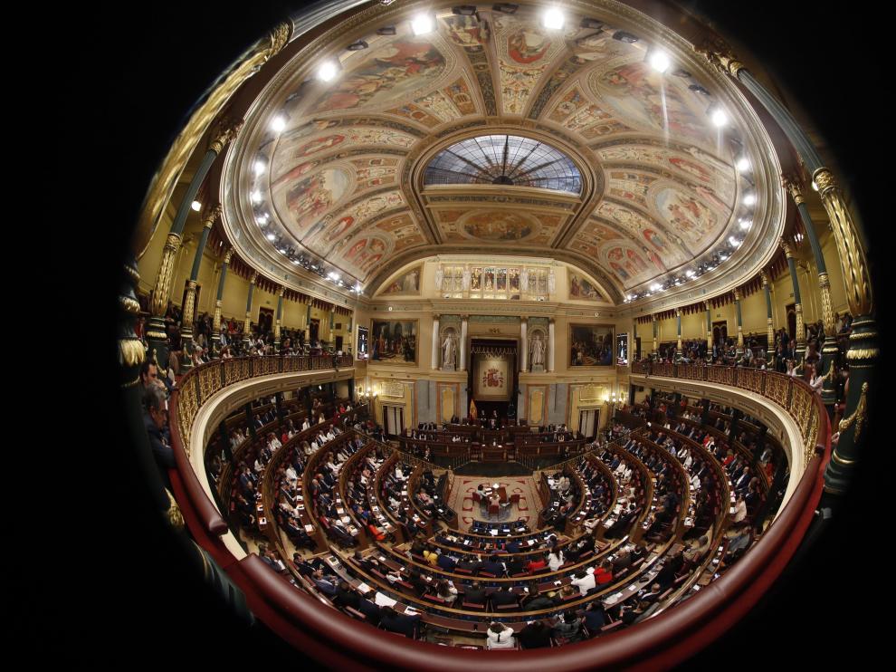 El hemiciclo del Congreso durante el primer pleno de la legislatura.