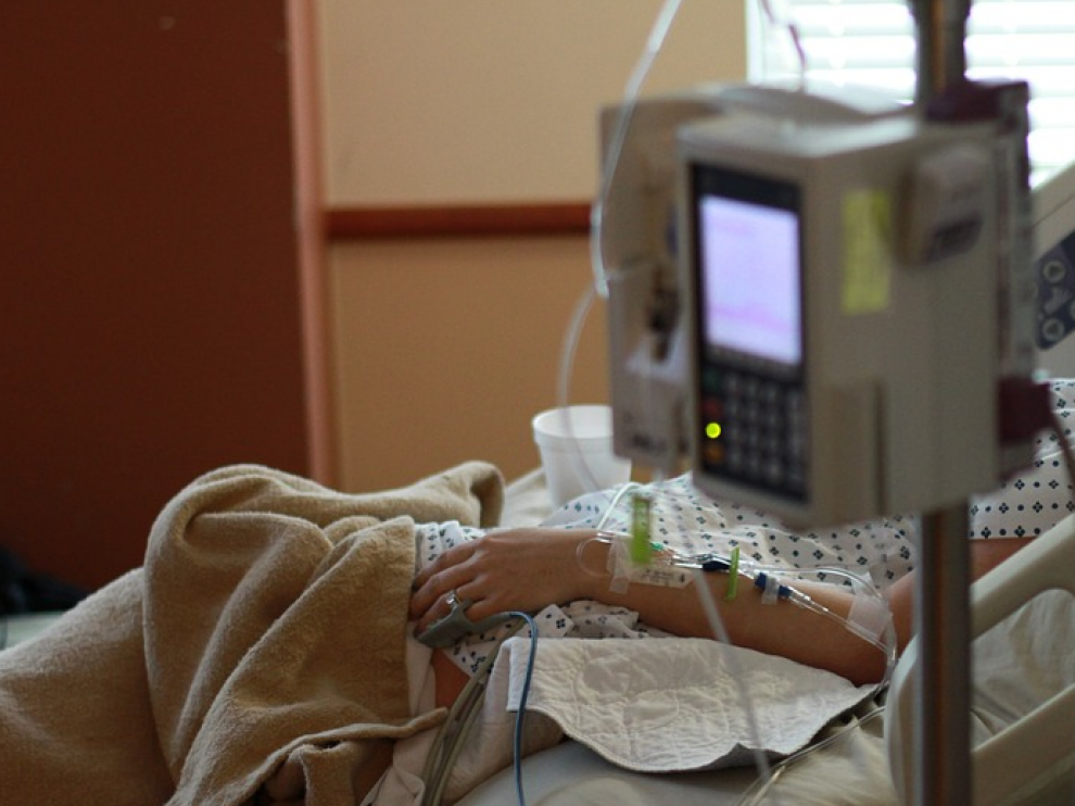 Foto de archivo de un paciente en un hospital