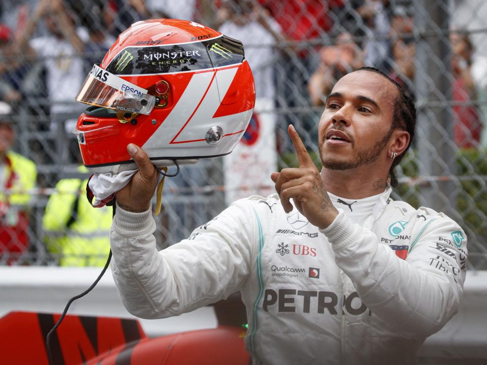 Hamilton tras ganar el GP de Mónaco.