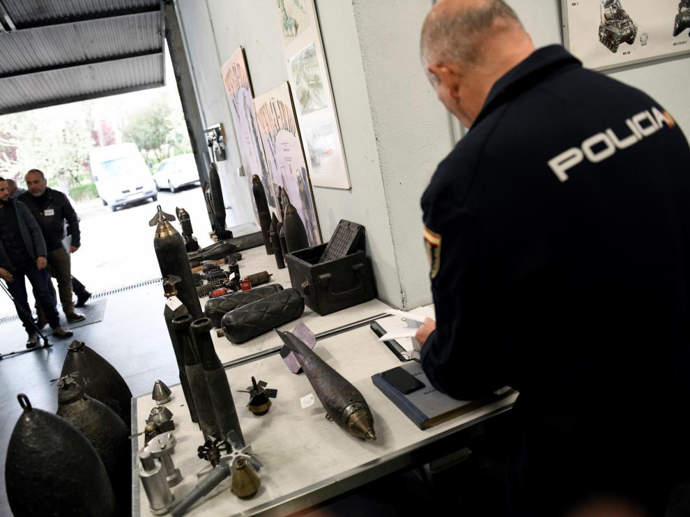 Imagen de archivo de la Policía Nacional con artefactos explosivos.
