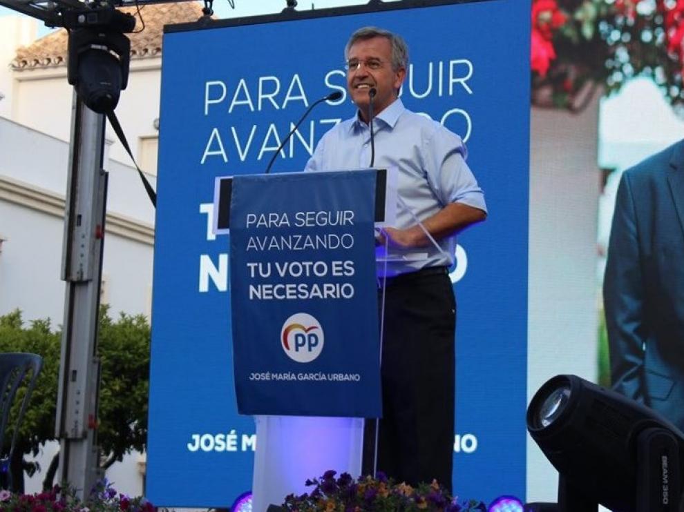 García Urbano durante la última campaña electoral.