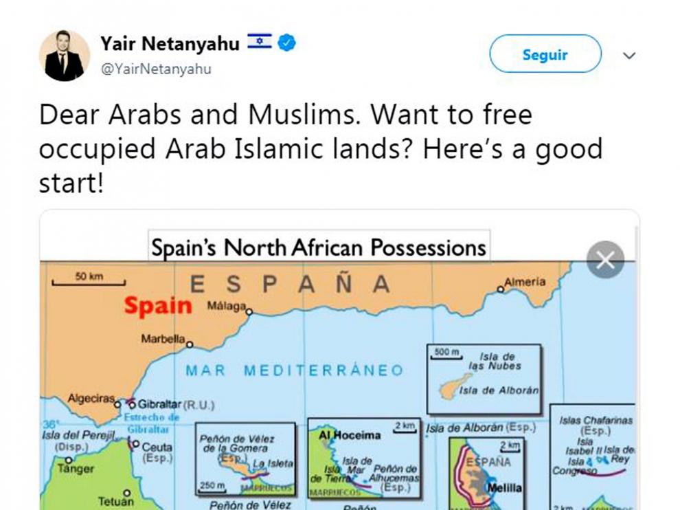 Yair Netanyahu se enzarza con Abascal y sugiere apoyo israelí al secesionismo