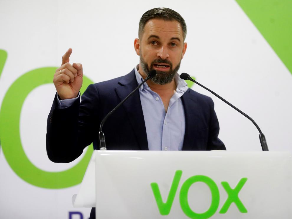 El líder de Vox, Santiago Abascal.