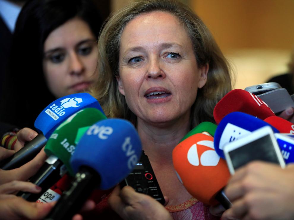 La ministra de Economía y Empresa en funciones, Nadia Calviño.