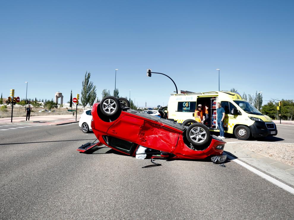 El accidente se produjo sobre las 17.30 en la avenida del Séptimo Arte de Zaragoza.