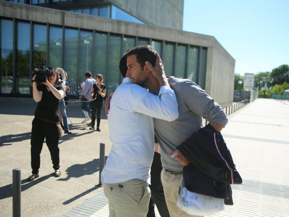 Íñigo López, a su salida de los juzgados de Huesca.