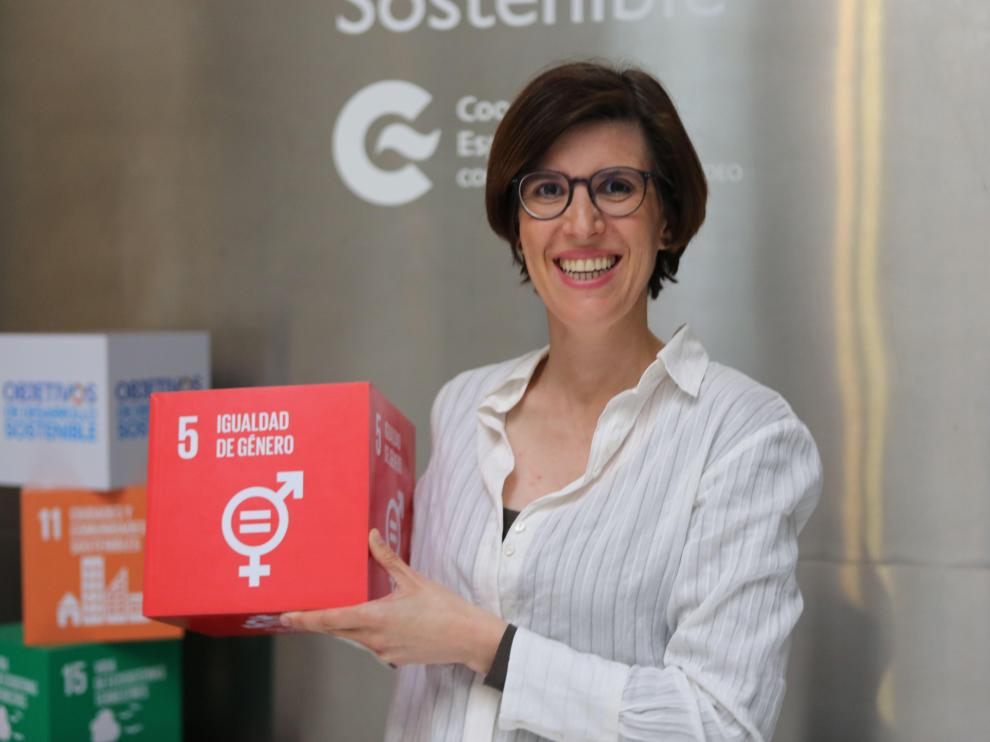 Julia Herrero, en el Centro de Formación de la Cooperación Española en Montevideo (Uruguay)