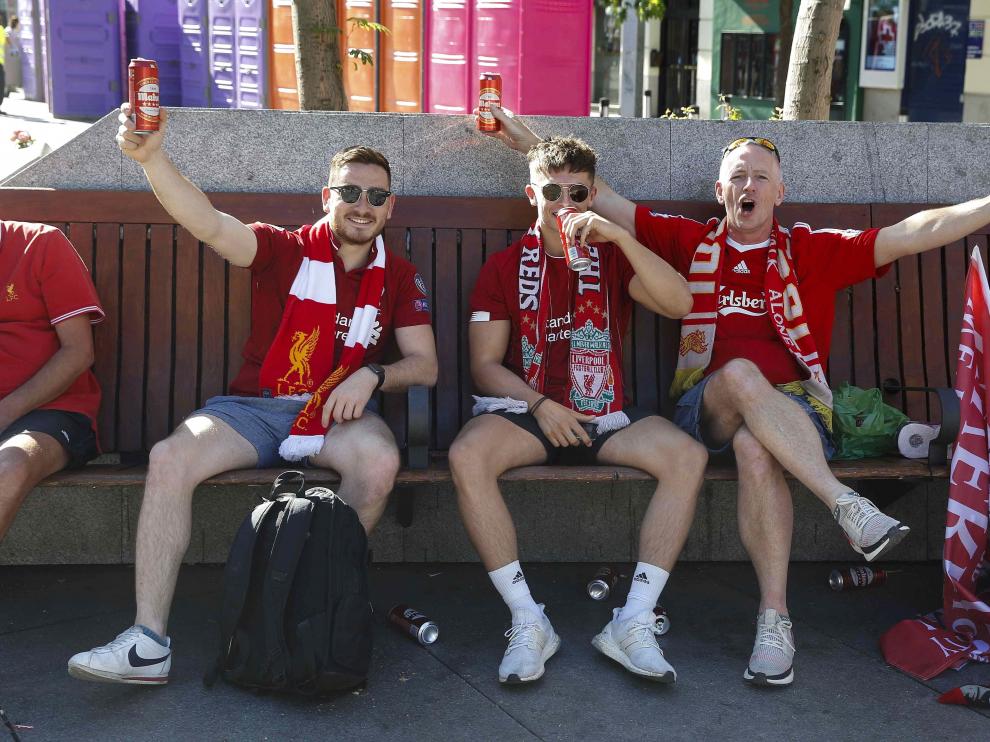Aficionados del Liverpool en España.