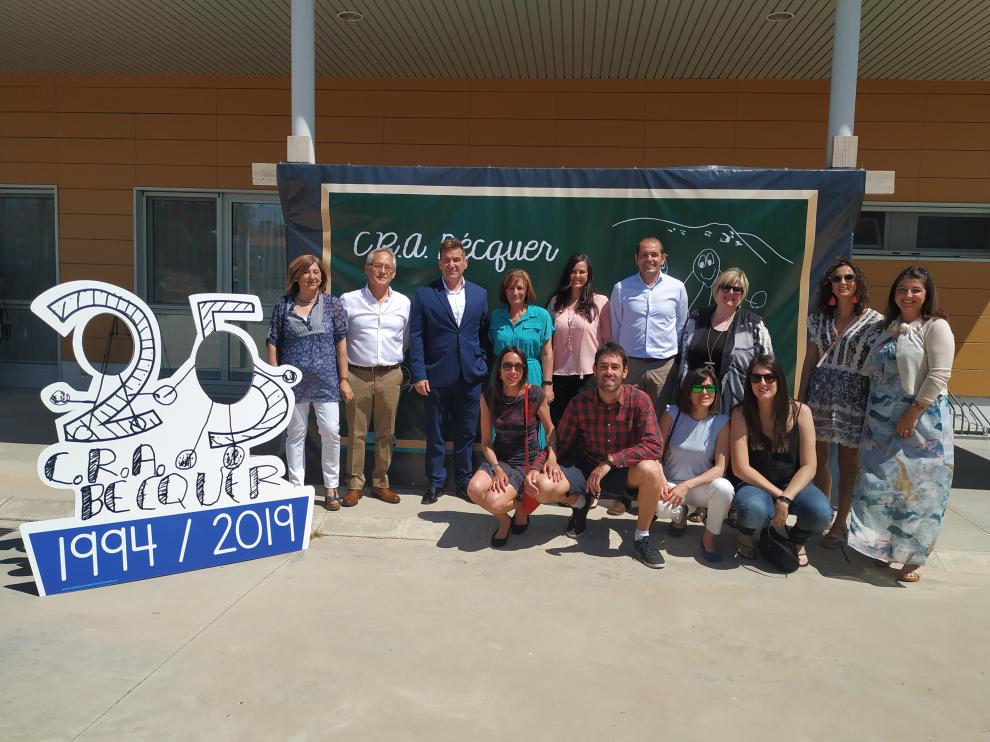 En Novallas se encuentra el colegio principal del CRA, que ha hecho de anfitrión para todos los participantes en la jornada.