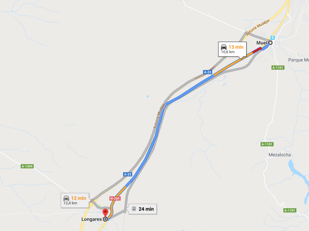 El accidente ha tenido lugar aproximadamente en el kilómetro 253 de la A-23.
