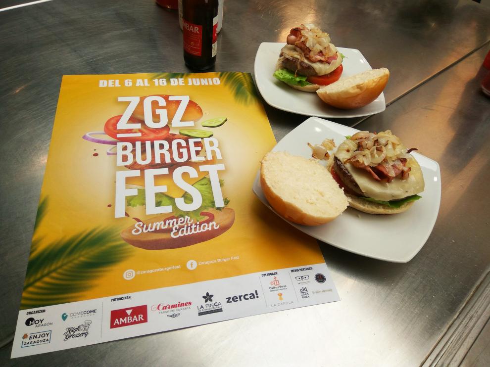 Cartel de la edición veraniega del Zaragoza Burger Fest.