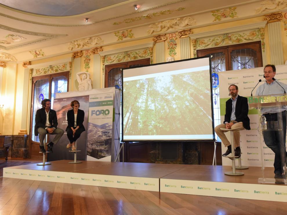 Carlos Mur, Dolores Bédmar, José Ángel Satué y Eduardo Viñuales.