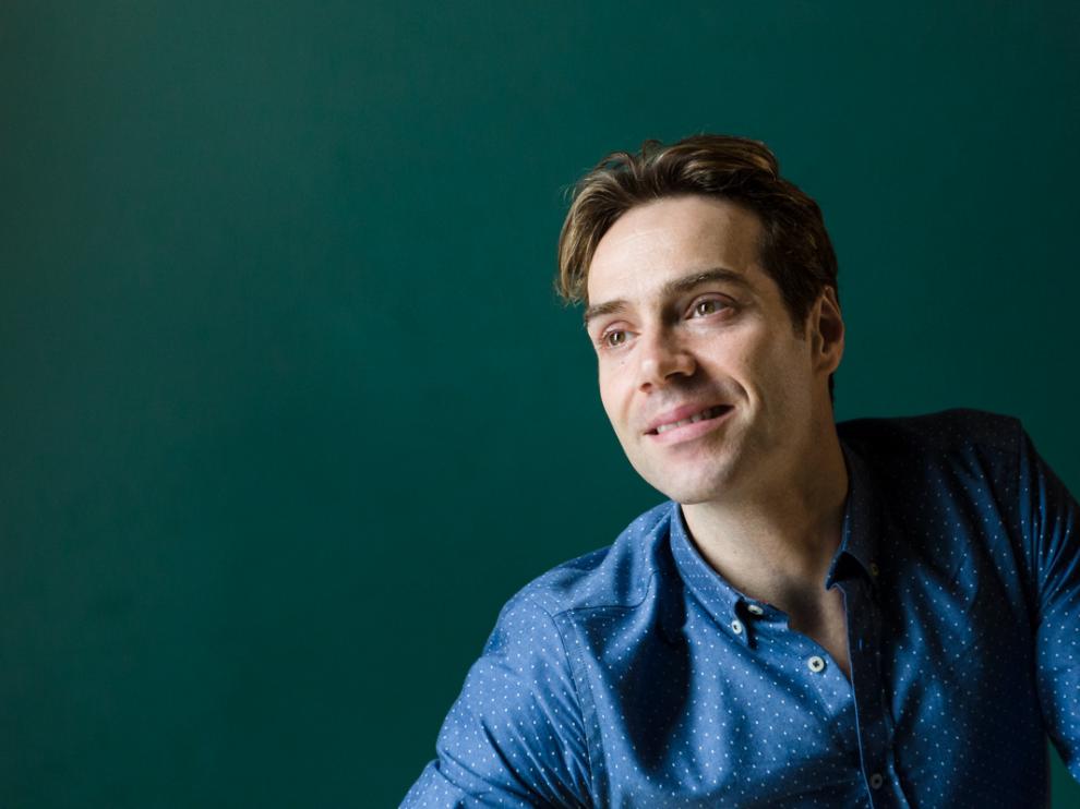 Gonzalo García Portero, primer bailarín del New York City Ballet, este jueves, en Zaragoza.