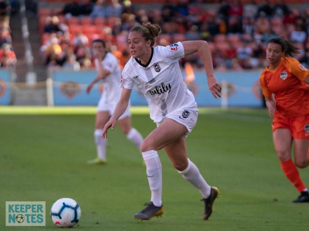 La futbolista jienense, en un partido con el Reign FC.