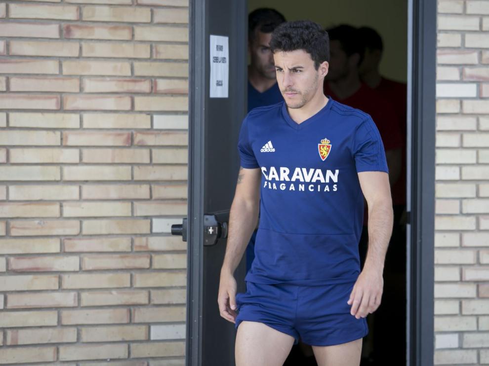 Diego Aguirre, el pasado lunes, en uno de sus últimos entrenamientos con el Real Zaragoza.