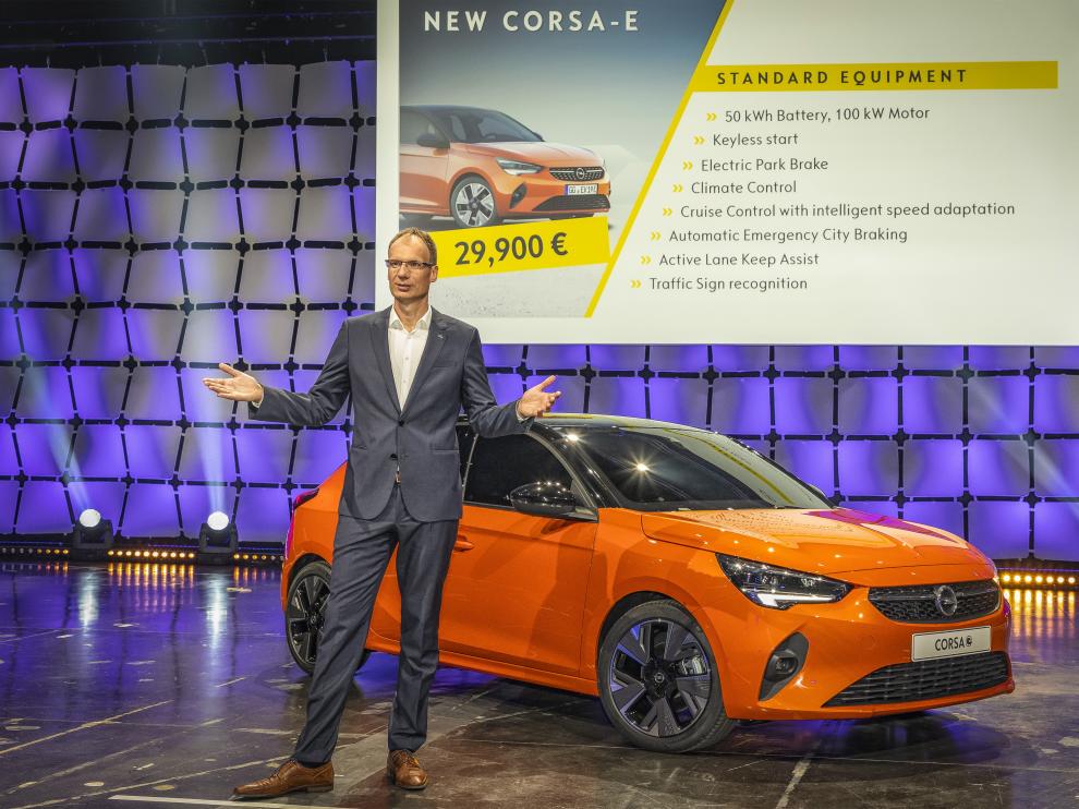 Michael Lohscheller, en la presentación del Corsa eléctrico en Alemania