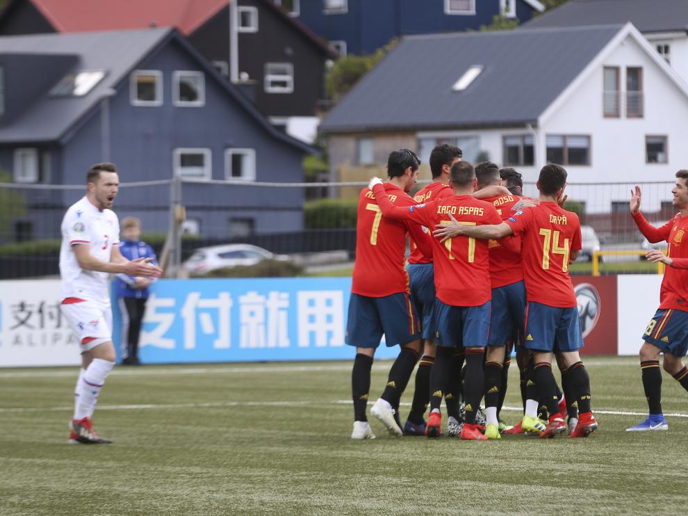 La selección celebra uno de los goles