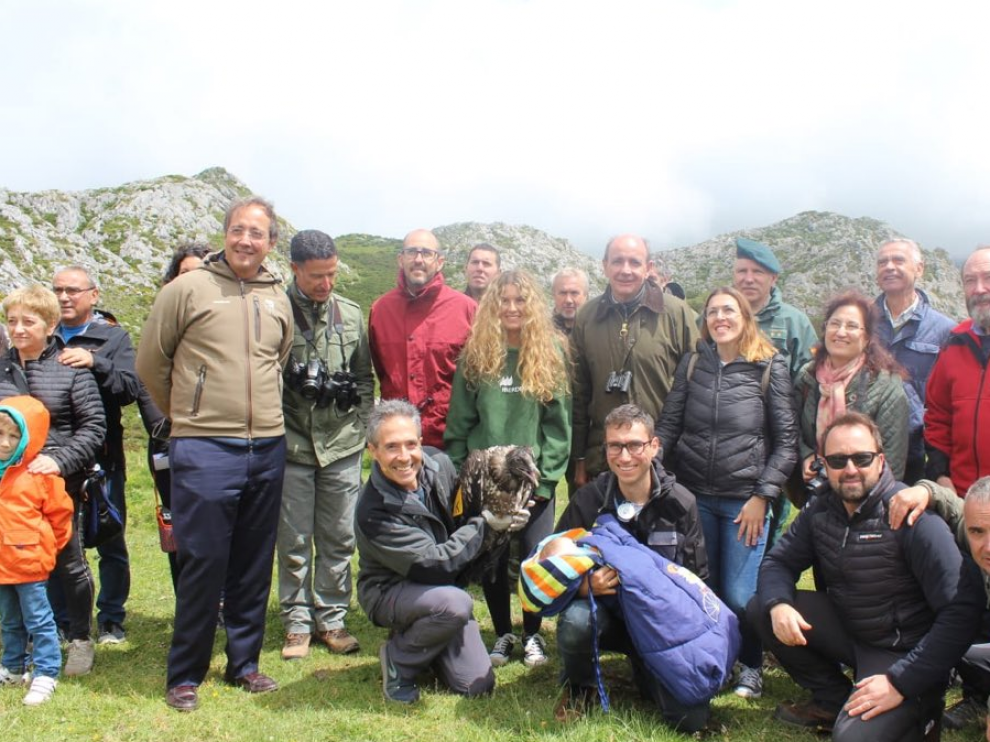 Acto de recepción de tres quebrantahuesos para ser liberados en Picos.
