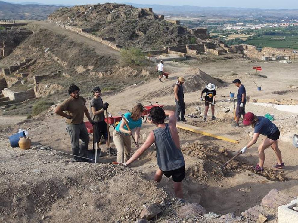 Imagen de archivo de una campaña de excavaciones arqueológicas en el yacimiento de Bilbilis