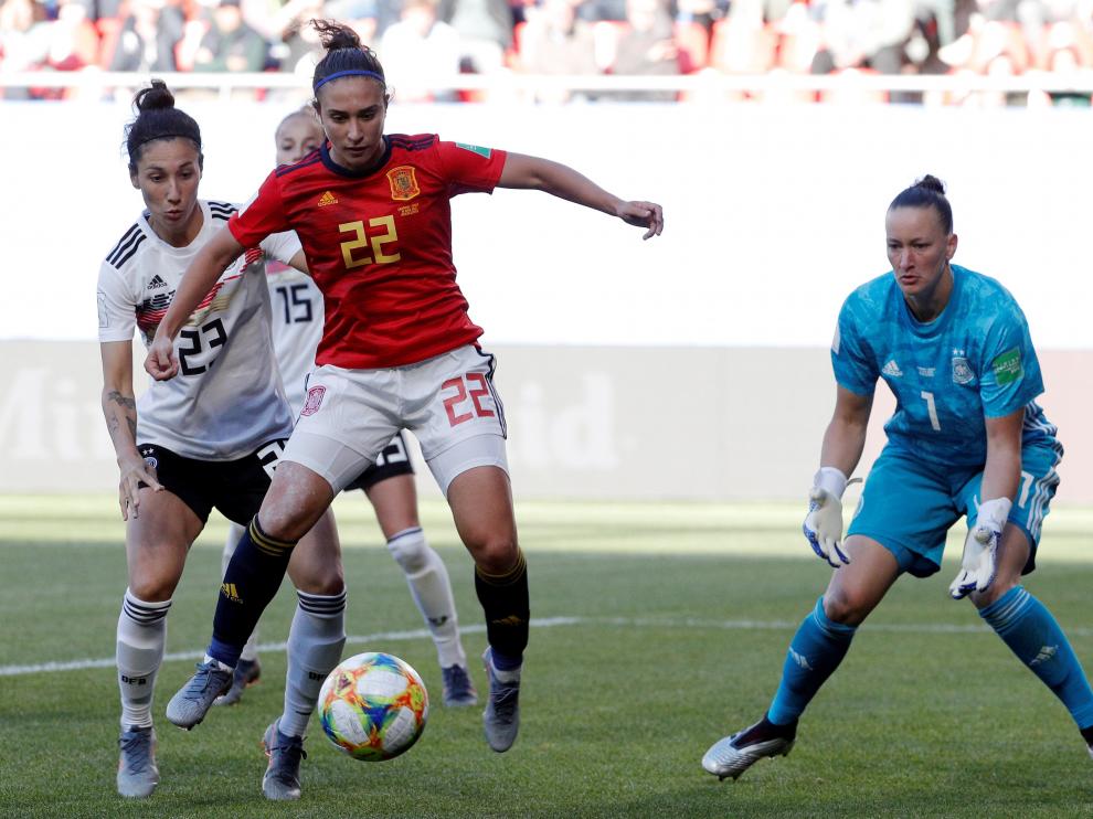 La jugadora española Nahikari García, en acción.