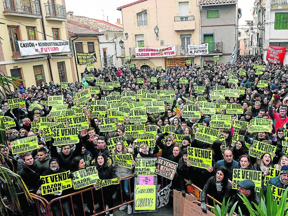 Protestas en Andorra el 22 de enero durante la visita de la ministra Teresa Ribera