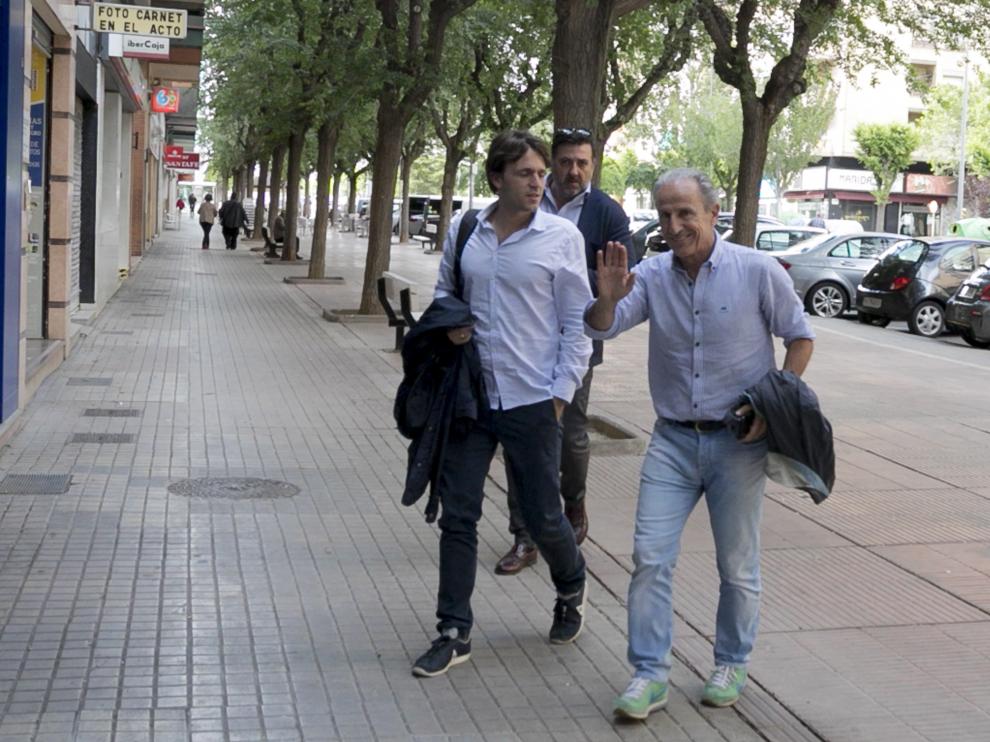 Petón, Josete Ortas y Manuel Torres, a su llegada al consejo de administración.
