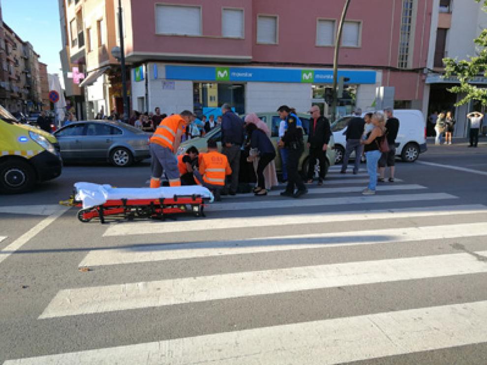 Imagen de un accidente de tráfico ocurrido en Monzón este año.
