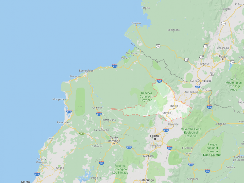 Ha sido hallado en la provincia ecuatoriana de Imbabura,