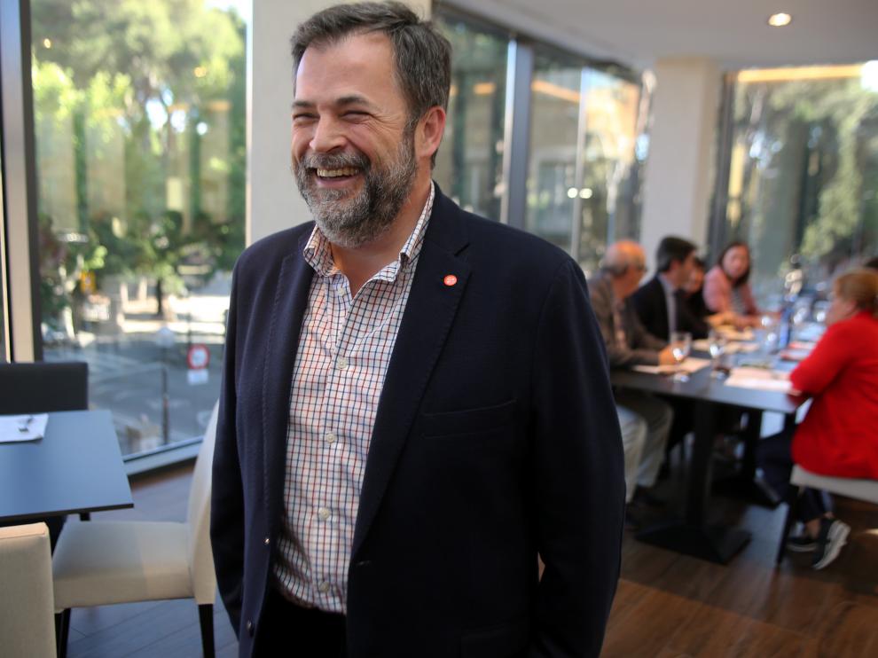 José Luis Cadena este martes durante su reunión con el PSOE.