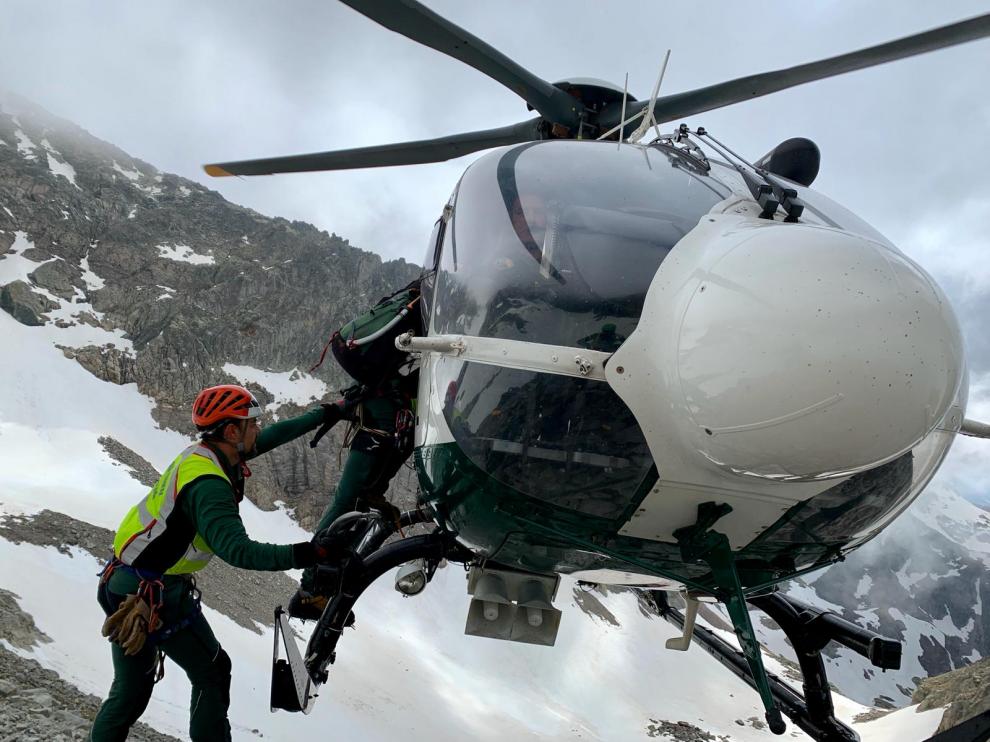 Rescate en el pico Balaitous