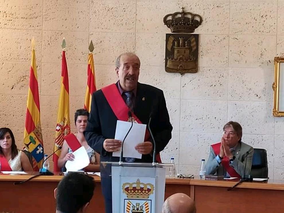 Manuel Rando, al revalidar el pasado día 15 de junio como alcalde de Calamocha.