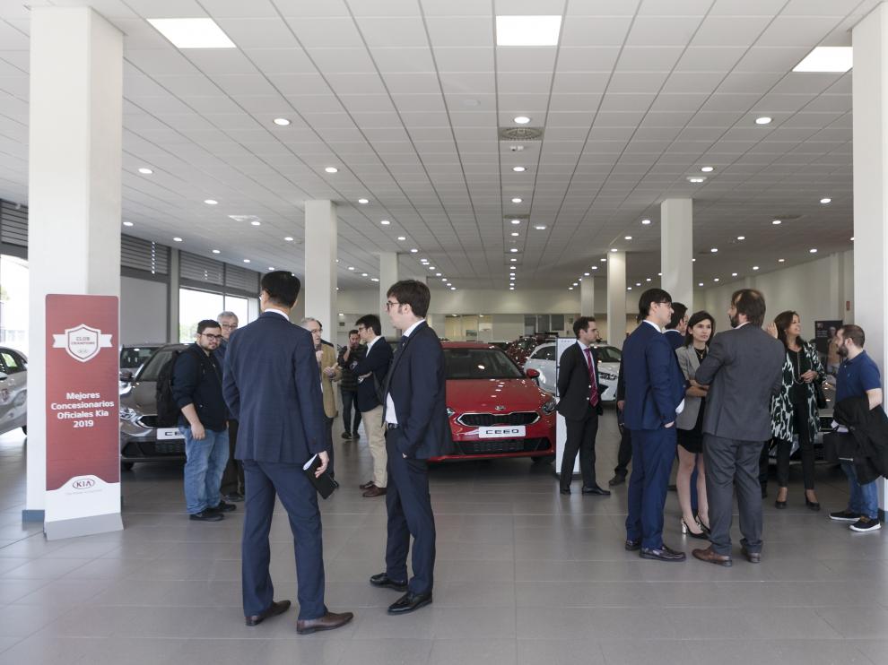 La inauguración del nuevo concesionario de Kia en Zaragoza el mes pasado.