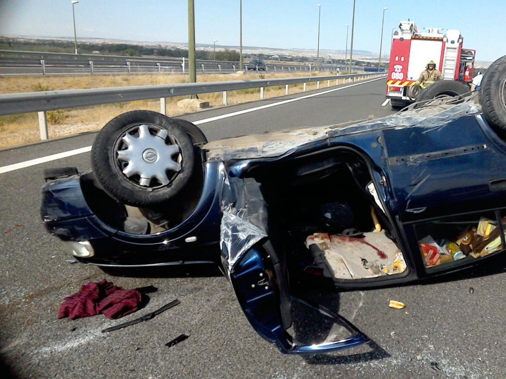 Accidente en la Z-40 de Zaragoza.